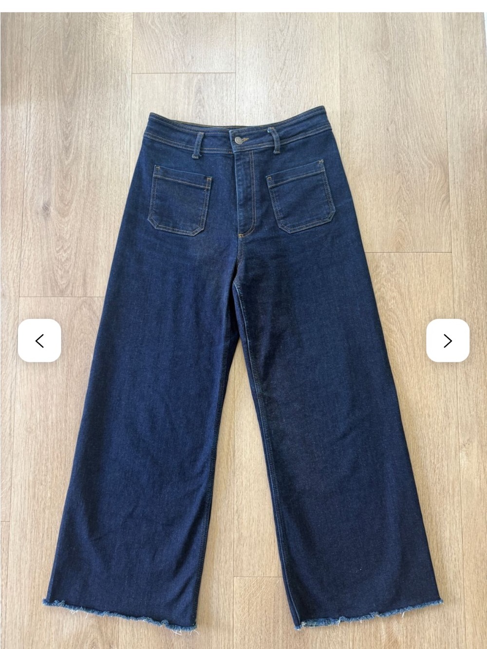 Zara Wide Leg Dark Blue Jeans